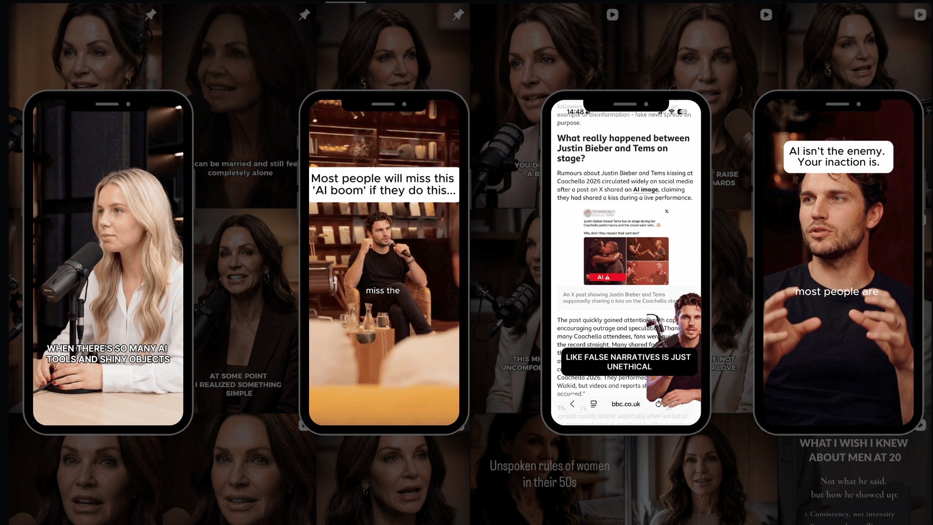 AI influencer faceless content posted across social platforms